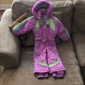 Obermyer “I-Grow” onepiece ski outfit